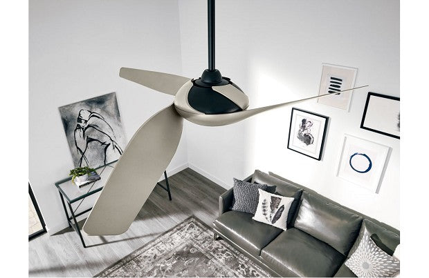 Kichler Zenith 60" LED Satin Black with Silver Blades